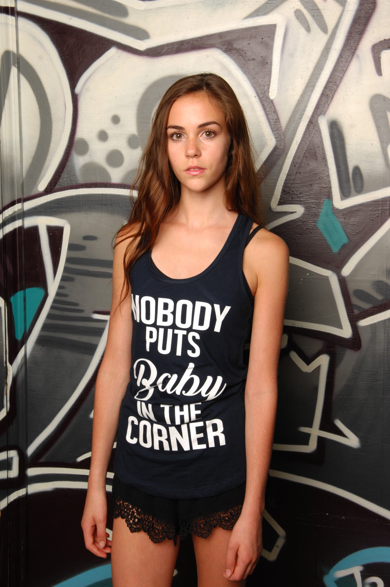 Baby in the Corner Racerback Tank - Simple Stature