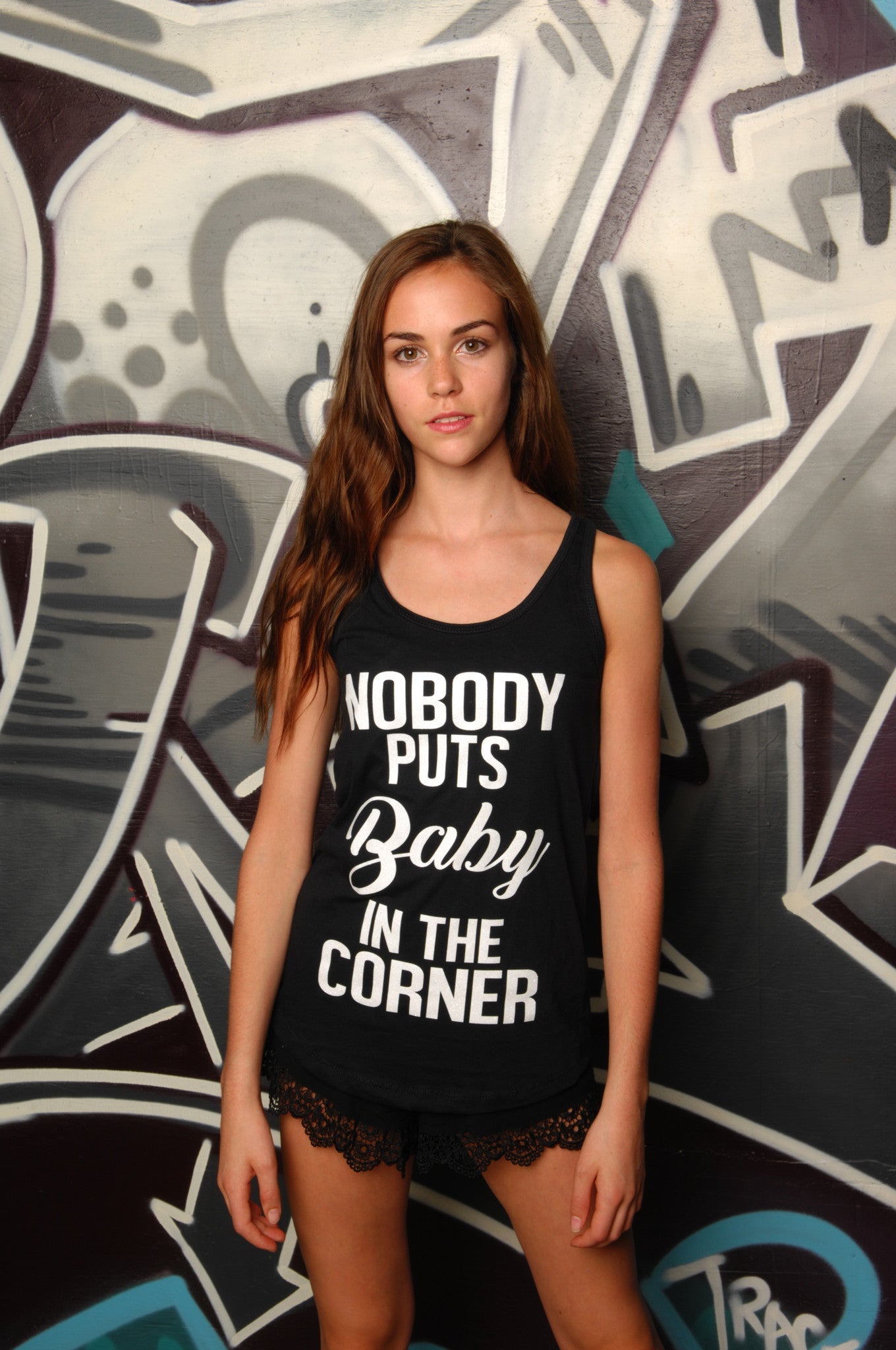 Baby in the Corner Racerback Tank - Simple Stature