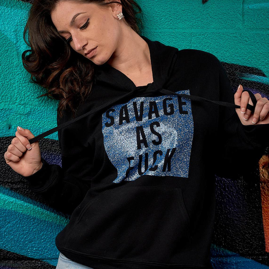 Savage as Fuck Glitter Hoodie - Simple Stature