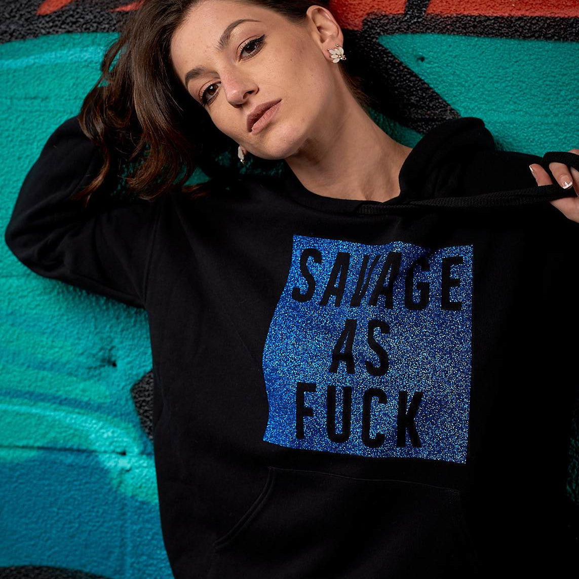 Savage as Fuck Glitter Hoodie - Simple Stature