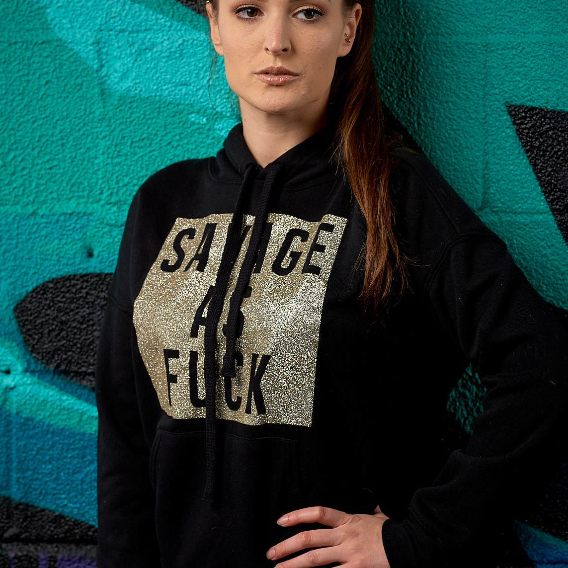 Savage as Fuck Glitter Hoodie - Simple Stature