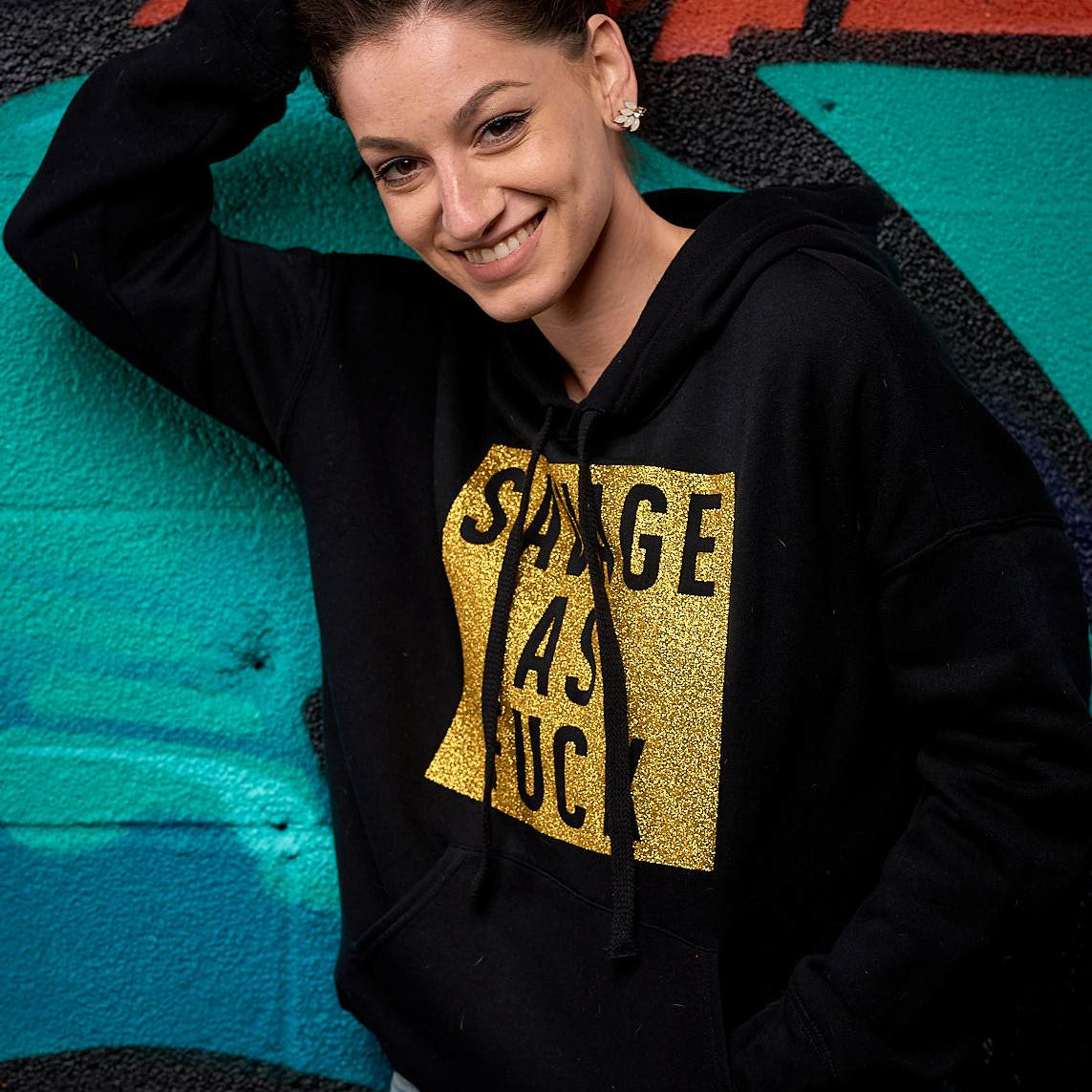 Savage as Fuck Glitter Hoodie - Simple Stature