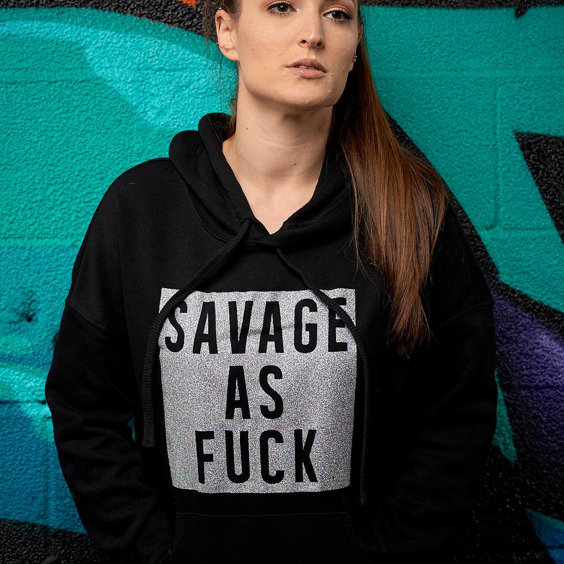 Savage as Fuck Glitter Hoodie - Simple Stature