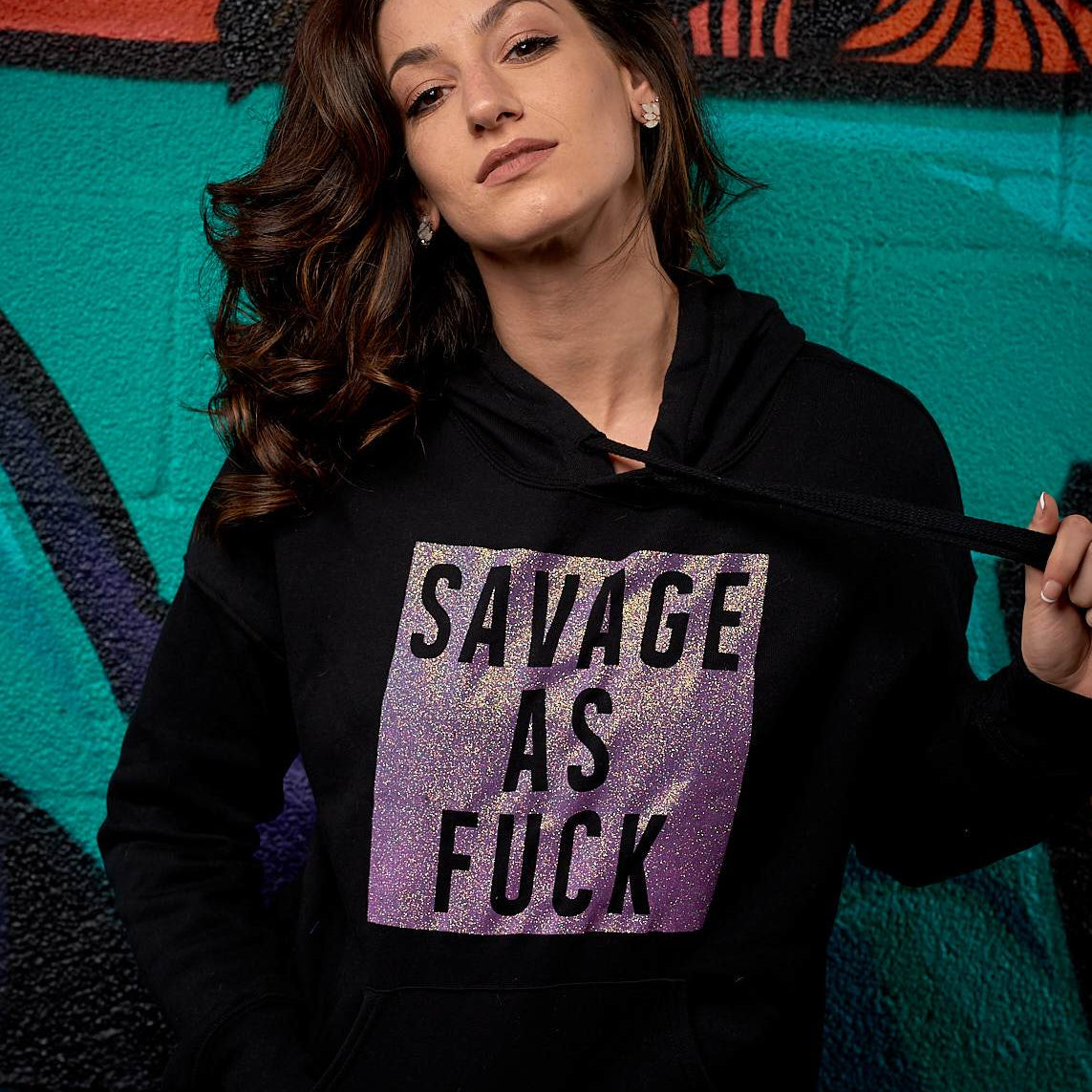 Savage as Fuck Glitter Hoodie - Simple Stature