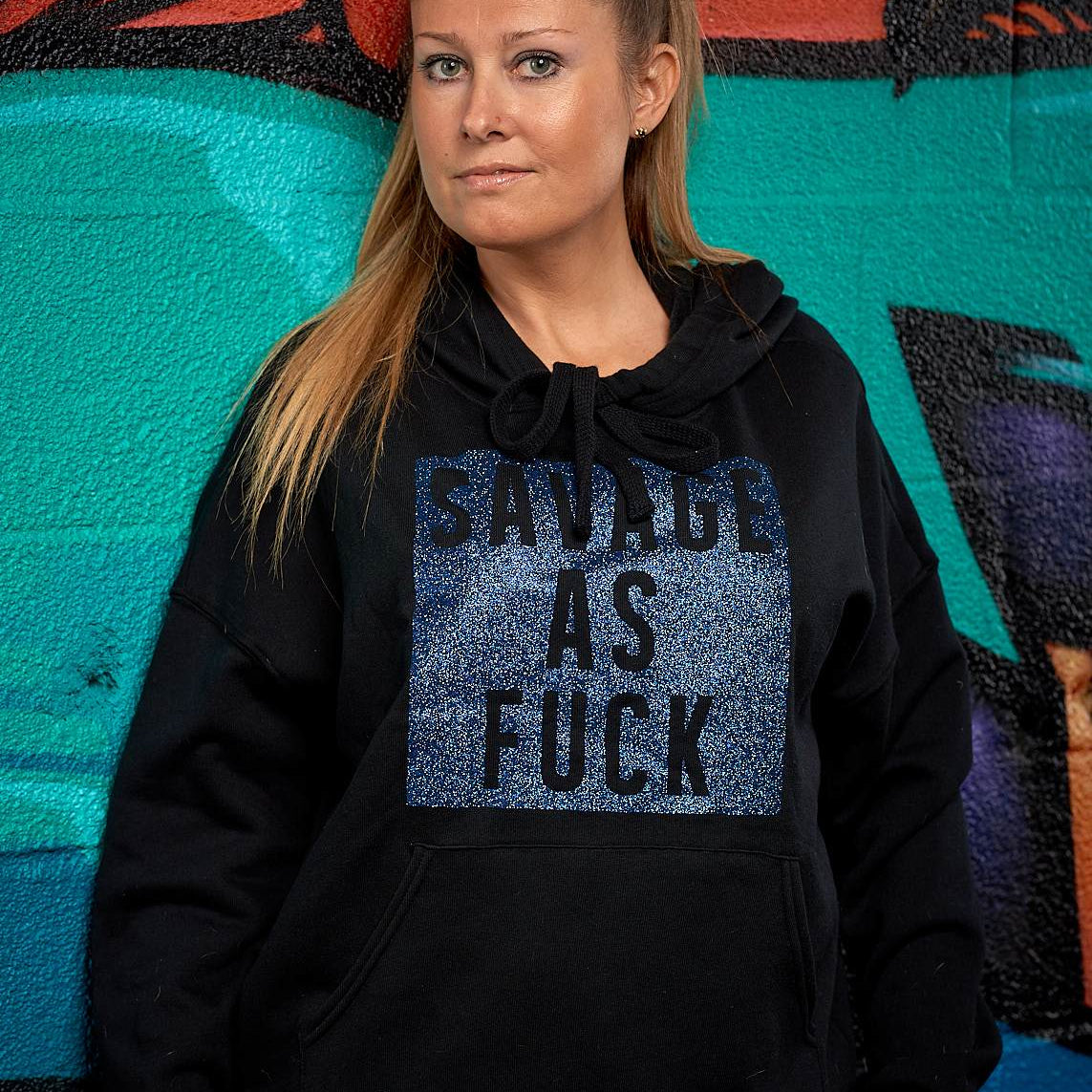 Savage as Fuck Glitter Hoodie - Simple Stature