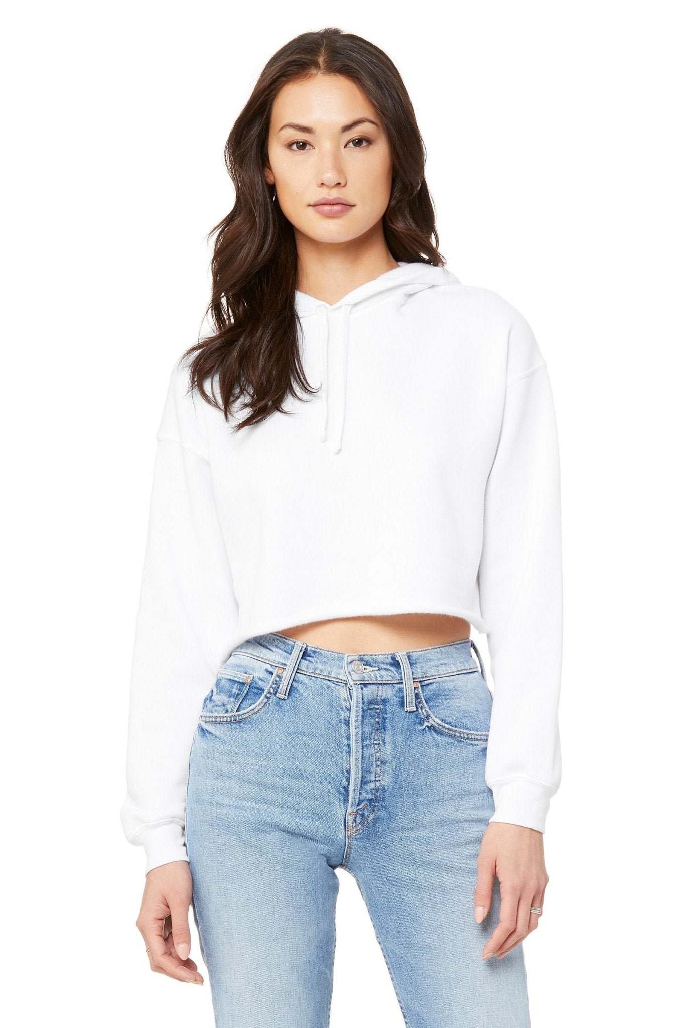 Cropped Fleece Hoodie Simple Stature