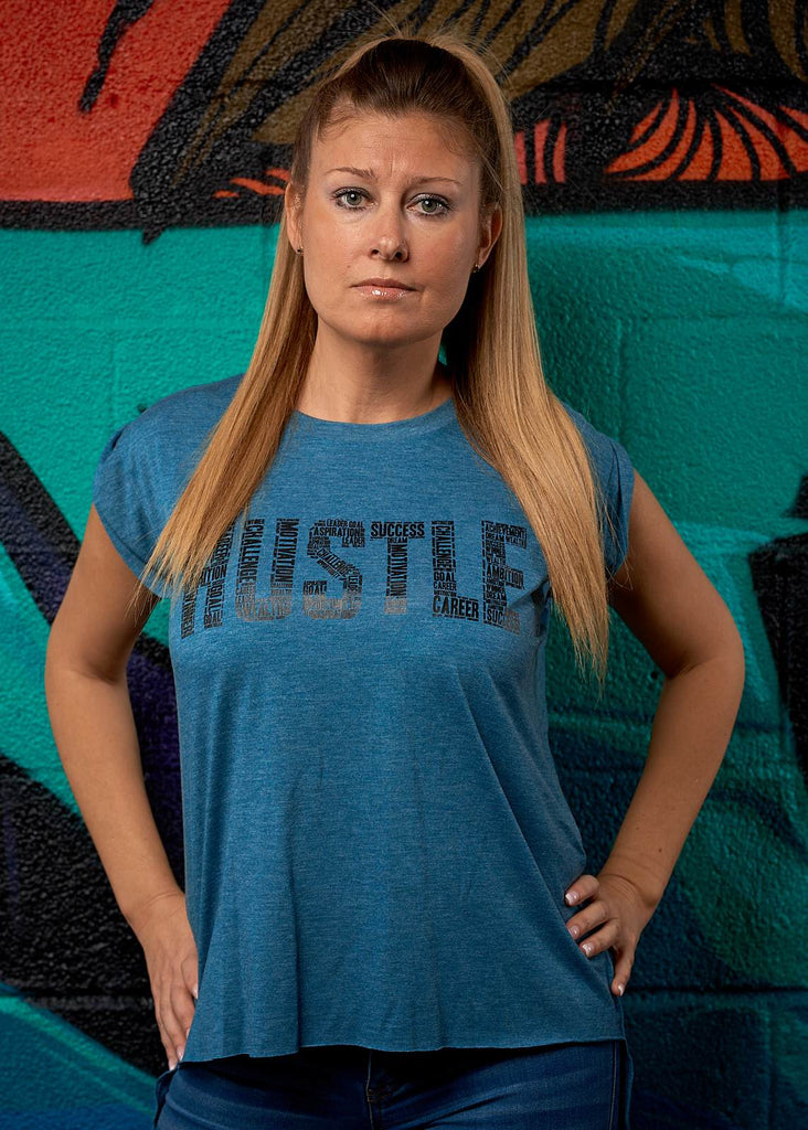Hustle Rolled Cuff Tee - Simple Stature